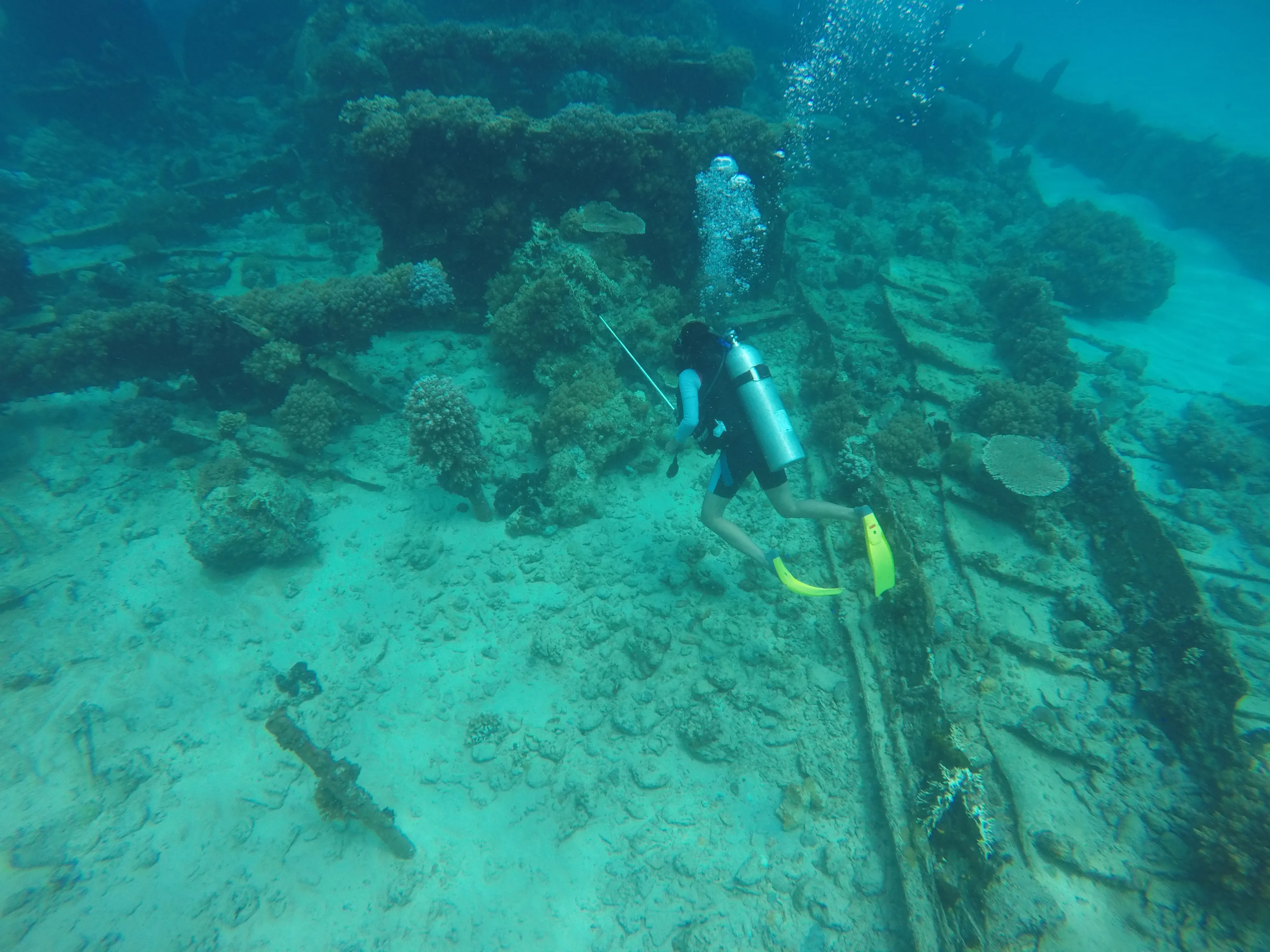 Original unedited underwater photograph: GoPro shipwreck dive